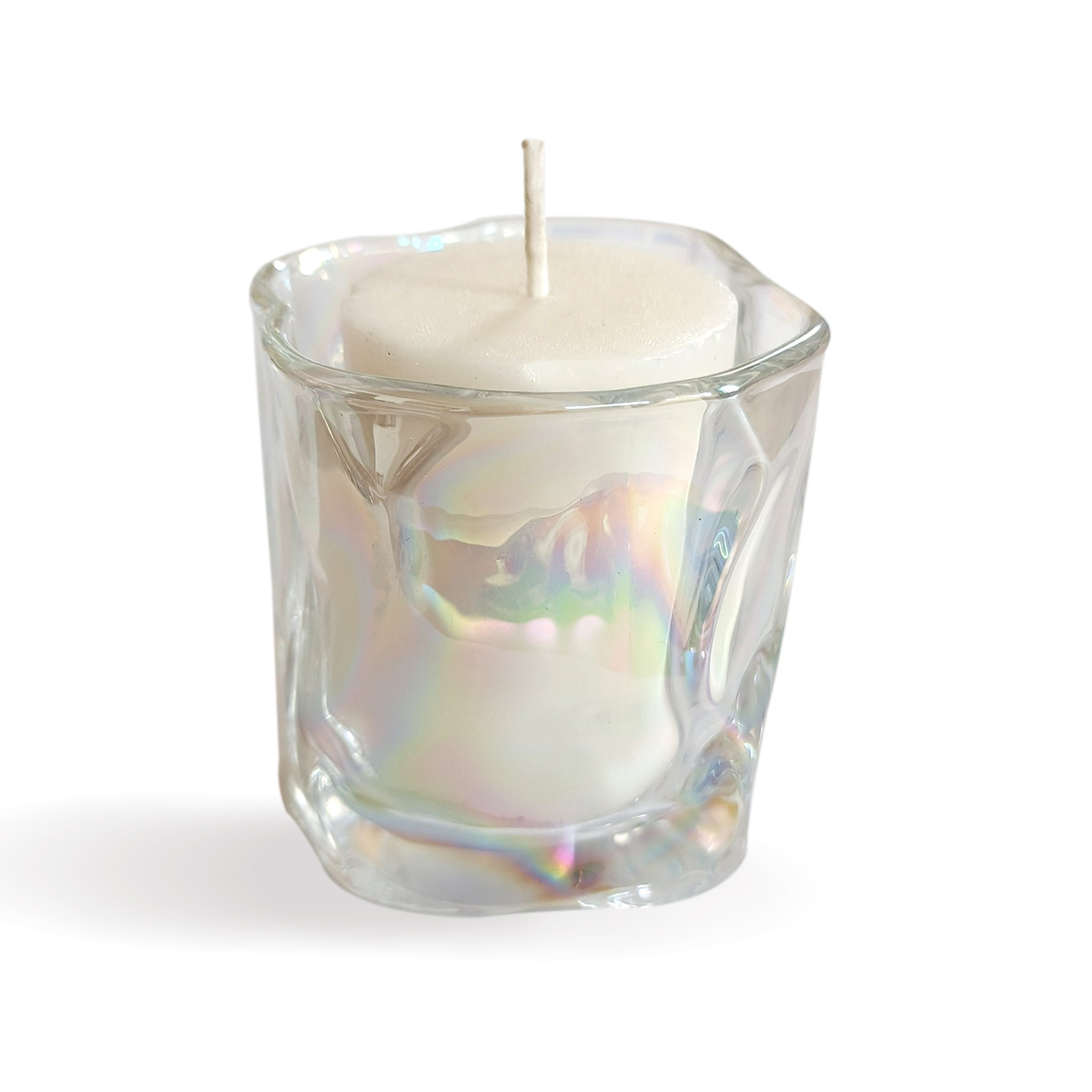 Clear Blown Glass Candle